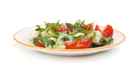 Canvas Print - salad from arugula tomatoes and mozzarella