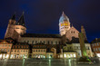 mainzer dom in germany at night