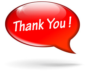 Poster - Vector thank you speech bubble