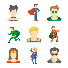 Sticker - Superhero icon flat