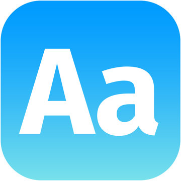Enlarge font Internet button Icon App Apps AA