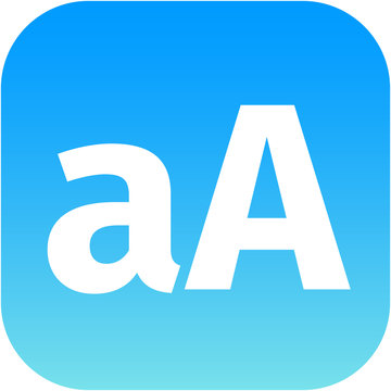Enlarge font Internet button Icon App Apps AA