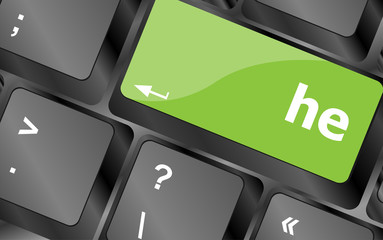 Poster - he word on computer pc keyboard key