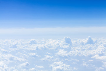 Wall Mural - blue sky with clouds background with copy space
