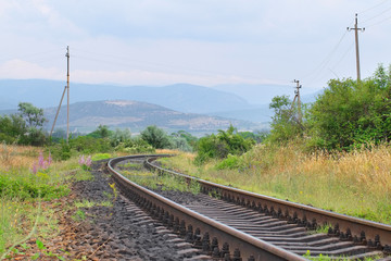 view of the railroad tracks