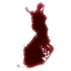 A pool of blood (or wine) that formed the shape of Finland. (ser