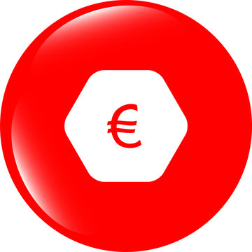 web icon on cloud with euro eur money sign