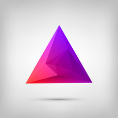 Wall Mural - abstract polygonal geometric background with web icons. triangle