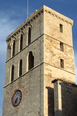 Wall Mural - Belfry of Ibiza Cathedral, Spain