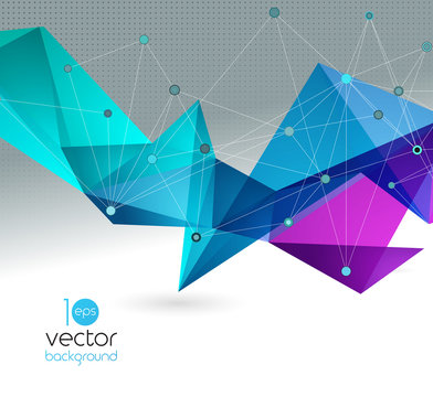 Vector abstract geometric background with triangle