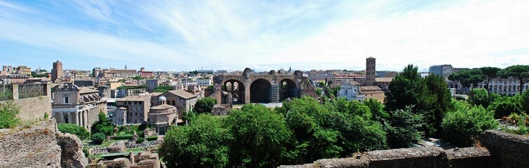 Wall Mural - Ruins of the old and beautiful city Rome