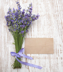 Poster - Lavender on vintage wood