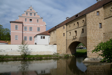 Canvas Print - schloss und stadtbrille in amberg