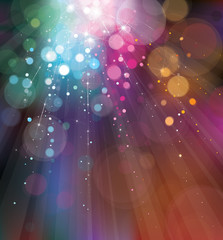 Wall Mural - vector colorful lights background.