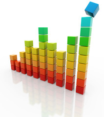 Fototapete - colorful bar chart