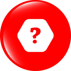 Poster - Icon on the clouds with questions mark sign