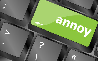 Poster - annoy button on the computer keyboard key