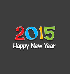 Wall Mural - Happy New Year 2015 greeting card design