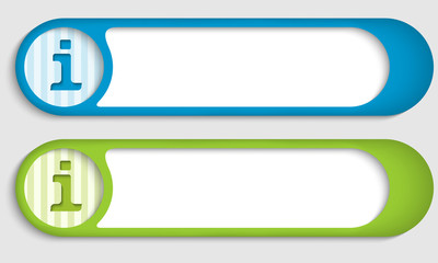 Poster - set of two buttons with info symbol