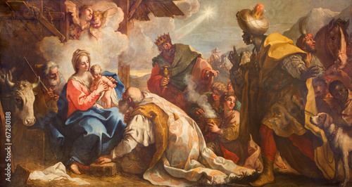 Fotografía Venice - Adoration of Magi in San Zaccaria church.