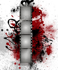 Wall Mural - Grunge film frame with space for text or image