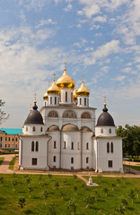 Back view of  Dormition Cathedral (1512) in Dmitrov, Russia