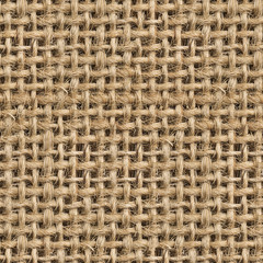 Seamless (Tileable) Fabric Jute Texture Pattern Closeup