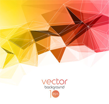 Vector abstract geometric background with triangle