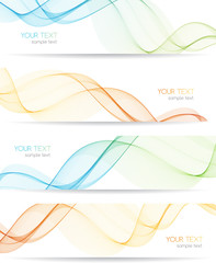 Aufkleber - Abstract colorful transparent wave