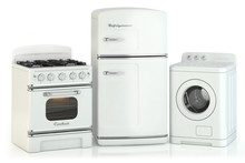 Set Of Home Retro Appliances