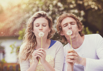 Couple in spring