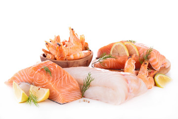 Poster - assortment of raw fish