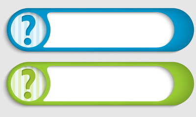 Poster - set of two buttons with question mark