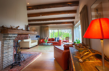 living room in countryside villa