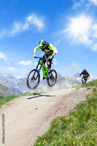 Fototapeta na szkło Zawody MTB