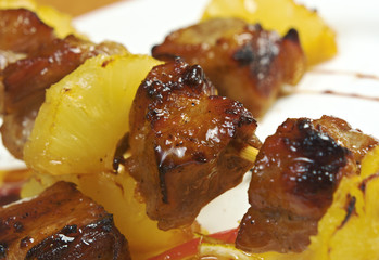 Sticker - Shashlik (shish kebab) .pork and pineapple