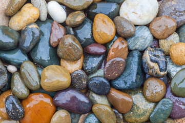 Colorful of River Rock