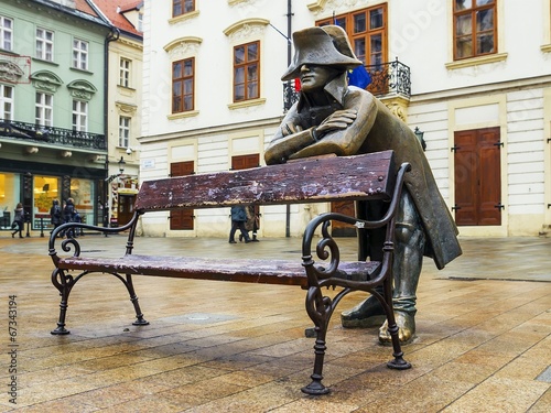 Photo bronze sculpture of Napoleon, Bratislava, Slovakia