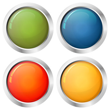 Button template four colors