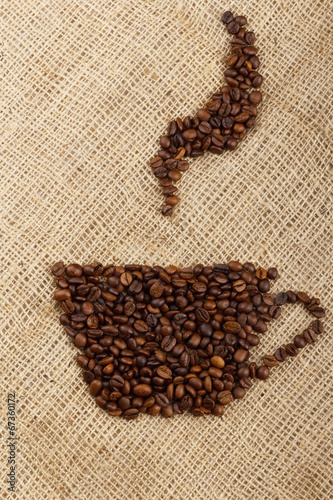 Fototapeta do kuchni cup of coffee beans