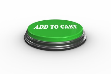 Poster - Add to cart on digitally generated green push button