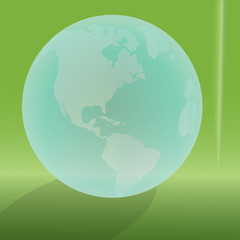 Wall Mural - Vector silhouette of the globe.