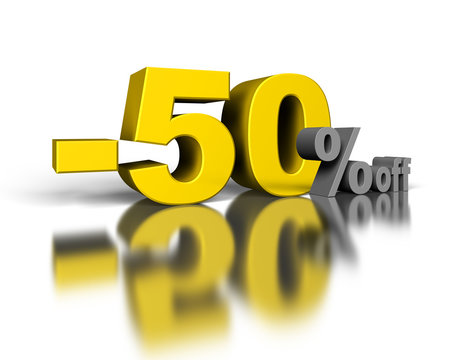 50 percent off