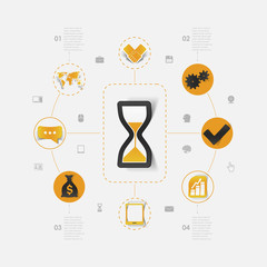 Poster - Set of sticker design. High-tech business concept