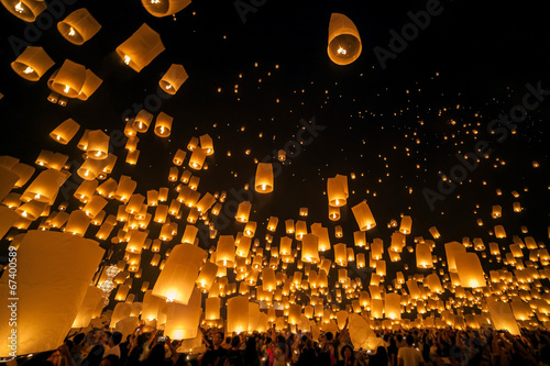 Fotografía Loi Krathong and Yi Peng Festival, Chiang mai, Thailand