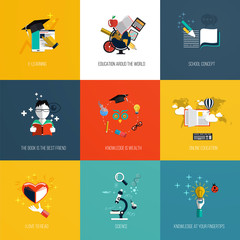 Set of education icons