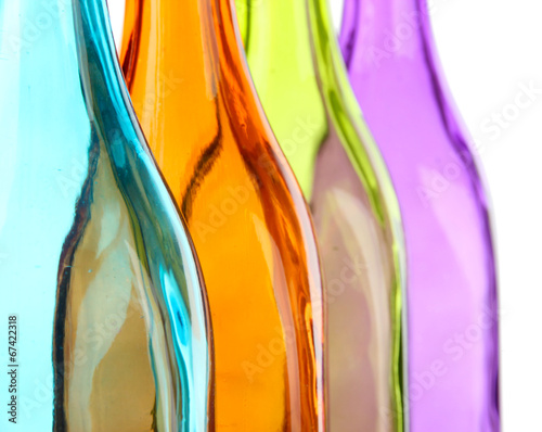 Obraz w ramie Colorful bottles close-up