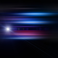 Poster - Futuristic stripe background design with light