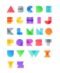 Canvas Print - vector alphabet set