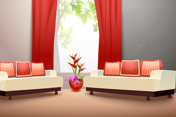 Poster - Interior design living room